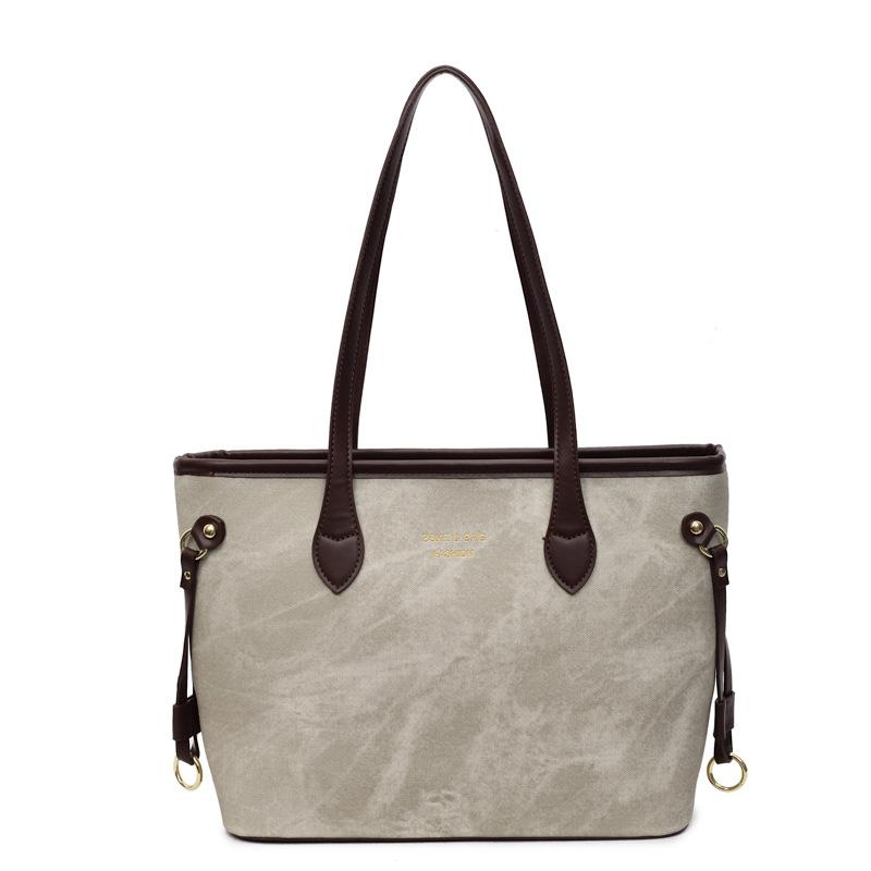 New Bag Women's Large-capacity Trendy Texture Portable Shoulder Large Bag College Students Commuting Tote Bag