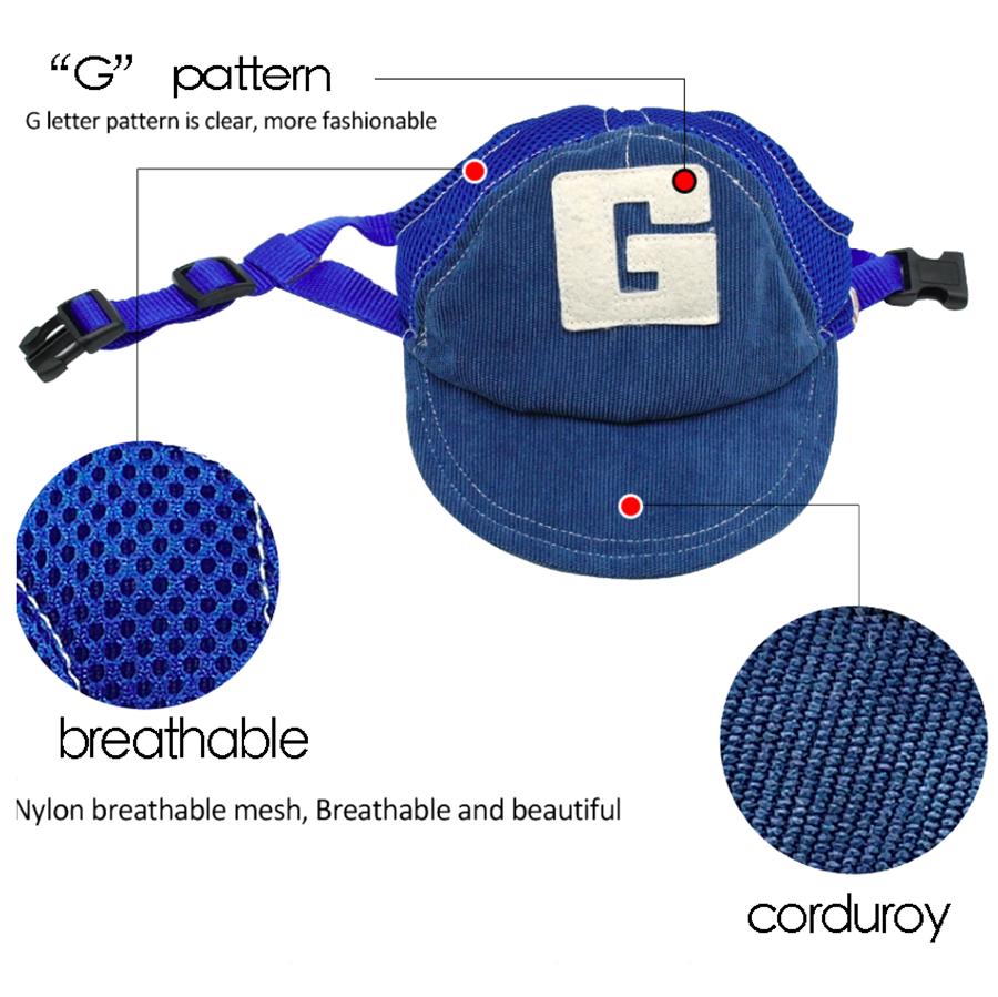 Klobouky pro domácí mazlíčky Prodyšné Roztomilé letní Baseballová čepice na opalování s otvory pro uši Pro malého středního velkého psa Venkovní doplňky Turistika Sport