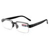 Rimless Reading Glasses Women Men Half Frame Square High Definition Eyeglasses +100 To +400 Business