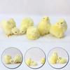 Soft Plush Yellow Chicken Toys Simulation Animal Figurines Doll Table Decoration Easter Realistic Chick Miniature Model Ornament