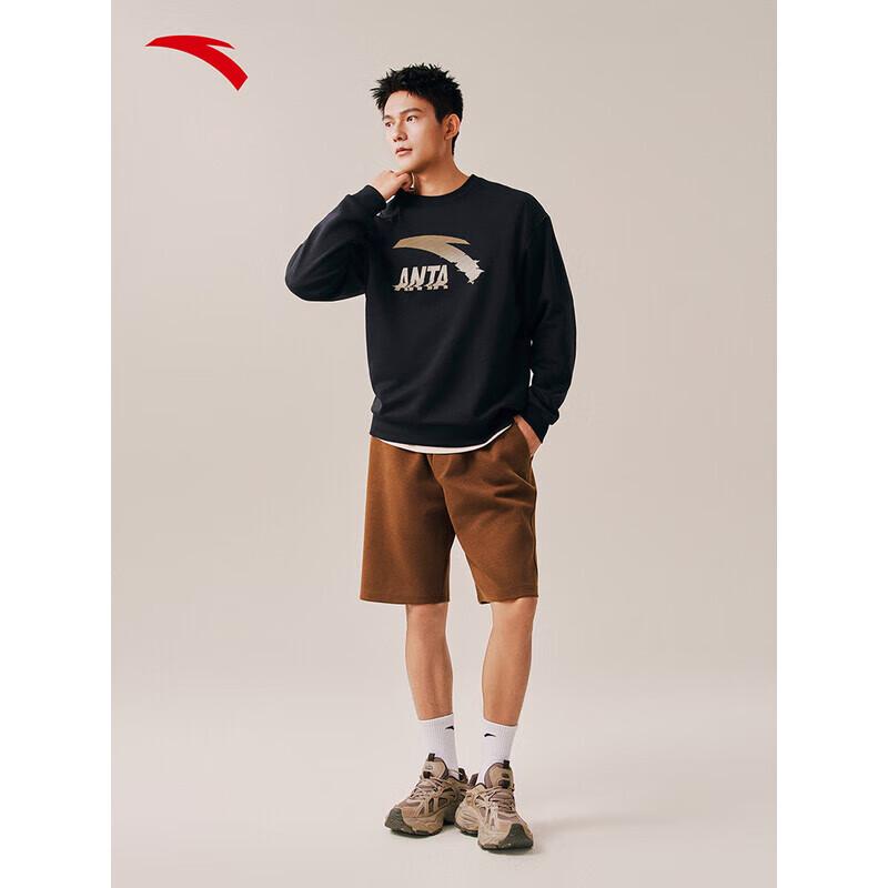 ANTA Men's Fun Graphic Crew Neck Fleece Pullover
