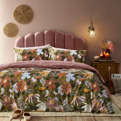 Conjunto de capa de edredon floral Asterea