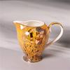 Gustav Klimt Kuss Knochenporzellan Kaffeeservice Luxus Porzellan Teetasse Untertasse Set Keramik Teekanne Milchkännchen Zuckerdose Milchkännchen Kaffeegeschirr