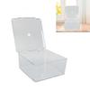 Cosmetic Storage   Box Containers with Hinged Lid Dust Proof Large Capacity Space Saving Clear Plastic Case