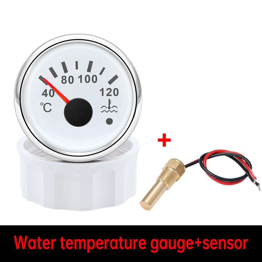 7-color Backlight LED Digital Water Temp Meter With Coolant Temperature Sensors Digital Pointer Car Gauge With Alarm