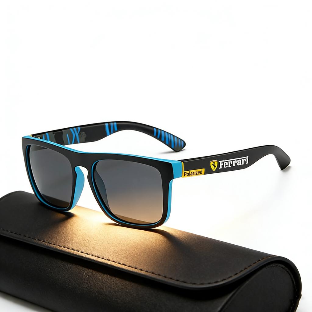Logo Ferrari Sportowe Luksusowe Męskie Polaryzacyjne Okulary Przeciwsłoneczne Przeciwodblaskowe Gogle Dla Ferrari F430 Stradale 458 488 599 612 F8 F12 Akcesorium