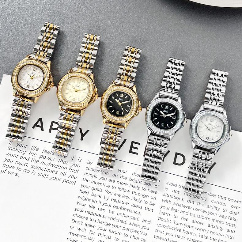 Women's Rhinestone Gypsy Stainless Steel Wristwatch Waterproof Quartz Watch