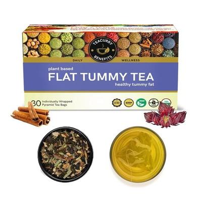 Teacurry Flat Tummy Tea (30 Bags) - Get Slim Belly, Support Healthy Weight Naturally