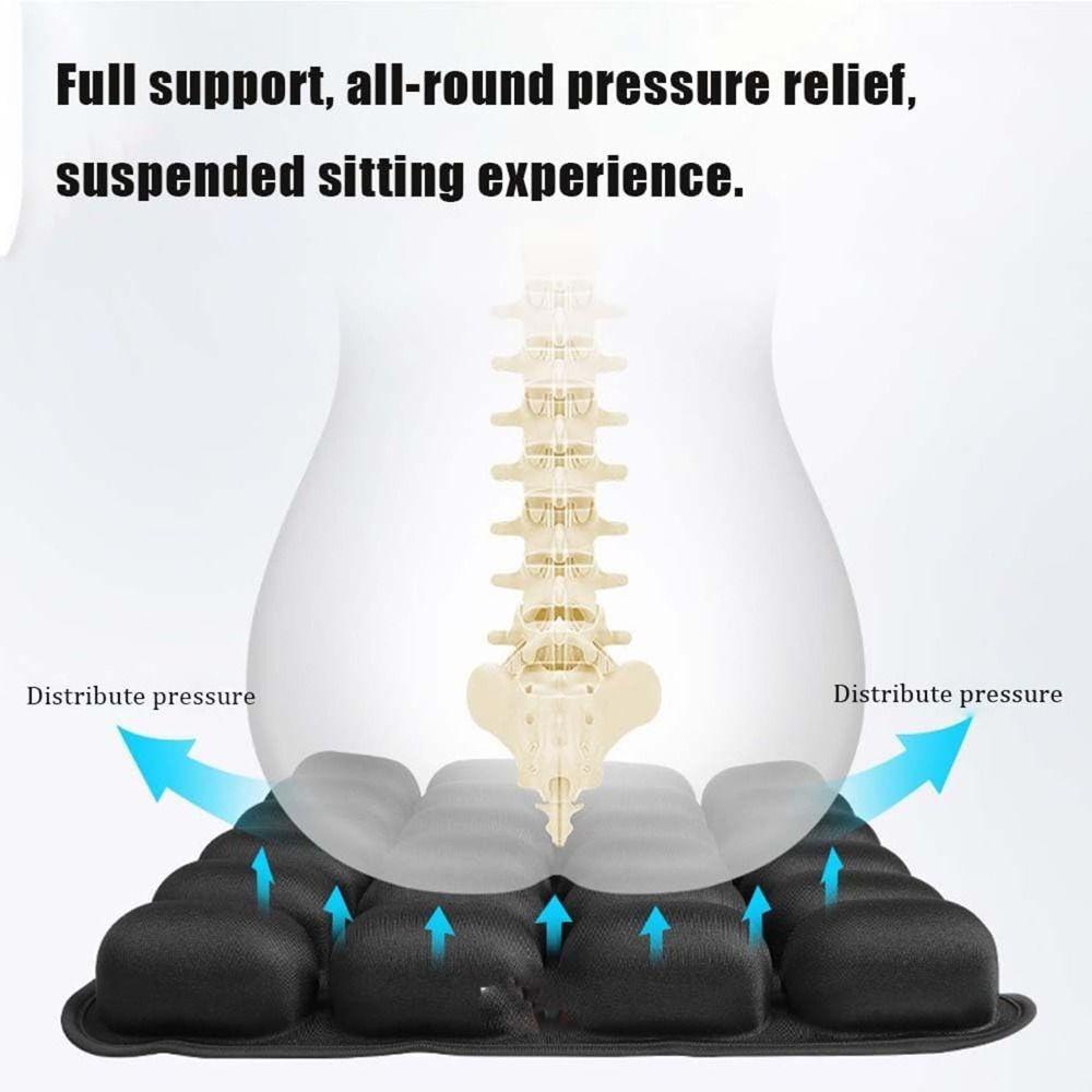 Air Bags Travel Cushion Lightweight Breathable 3D Air Cell Seat Cushion High Rebound Pressur Portable 3D Inflatable Seat Cushion