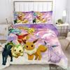 Anime Pokemon Quilt Cover Cartoon Game Printed Bedding Pikachu Duvet Cover Kids Bedroom Bed Bedclothes Pillowcase Xmas Gifts