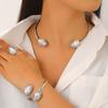 Baroque Pearl Choker - European & American Style with Irregular Design, Simple Metal Open Necklace