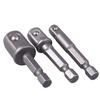 3PCs/set 1/4 3/8 1/2Hex Power Drill Bit Driver Socket Bits Set Adapter Wrench Sleeve Extension Bar For Electric Screwdriver Bits