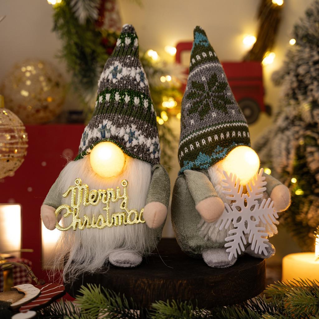 Playful Green Nosed Rudolph Gnome Decoration With Led Lights For Unique Christmas Display