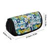 Pencil Pouch Extra Large Capacity 300D Polyester Double Zipper with Dual Compartments for Pens Ruler Eraser Scissors for Students