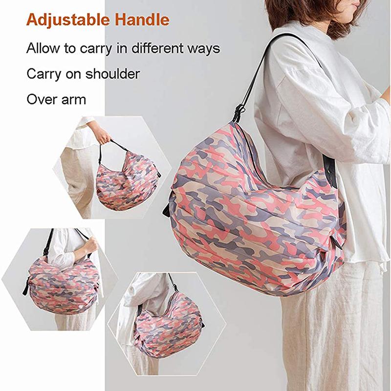 Foldable Shopping Bag, Portable Travel Tote Bag, Multi-purpose Large-capacity Storage Backpack