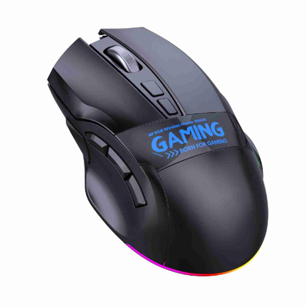Wireless Gaming Mouse 9 Key Bluetooth Dual Mode DPI Adjustable Rechargeable Computer Mouse with RGB
