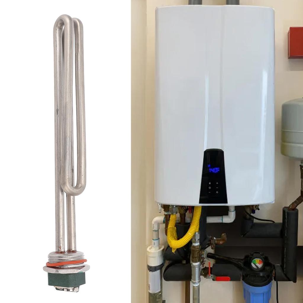 Electric Water Hter Tuning Kit Water Hter Hting Component Replacement 1-1/4in Stainless Steel Immersion Hter Tube 2000W for Hot Water and
