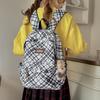 Schoolbag1011 Spring New Trendy Fashion Plaid Backpack Women's Large Capacity Versatile Korean Leisure Student Commuter Backpack