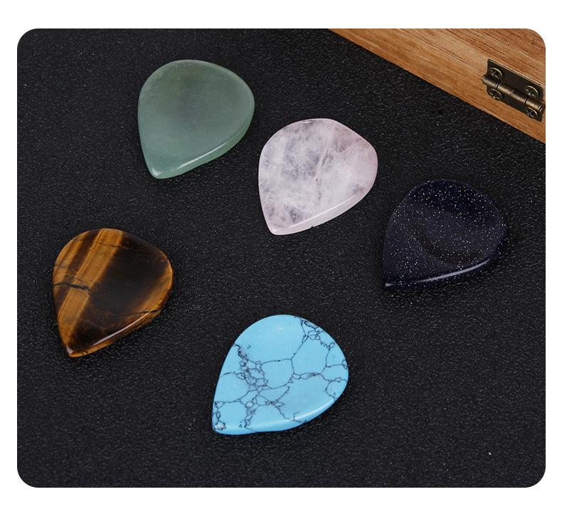 FNRLIAPicks Faux Gemstone Electric Guitar Pick Necklace - Handmade American Gift Pendant.