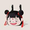 Smile Angry Nezha Expression Plush Backpack Cartoon Single Shoulder Bag Gift
