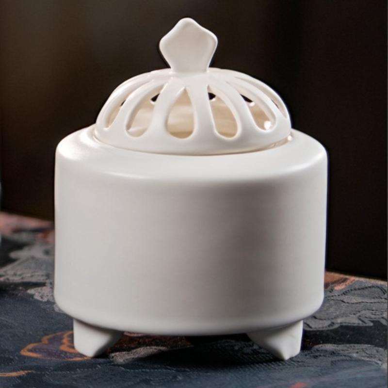 

Ceramic Can Be Timed Temperature-adjusted Electric Incense Burner Household Indoor Essential Oil/powder Electric Incense Burner белый