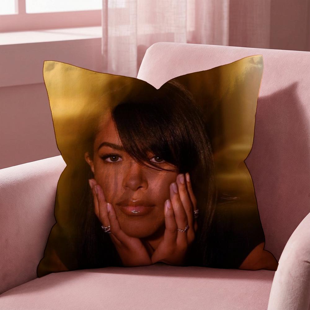 Singer A-Aaliyah Cushion Cover Multi-Scene Pillow Cover for Home & Car - Reversible, Soft & Durable for Daily Use