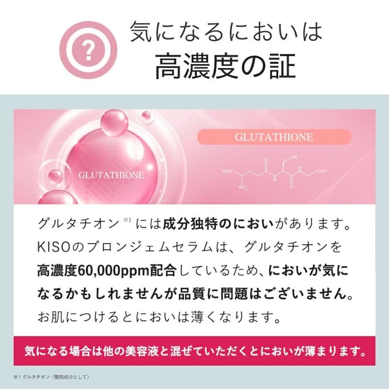 KisoCare Glutathione High Concentration Serum Bronzing Serum GL 30ml 60,000ppm, Niacinamide, Ceramide, Panthenol, [No.066]
