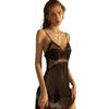 Sex Underwear, Sexy Lace, Deep V Beauty Back Lace-up Suspender Nightdress, Hollow Perspective Thin Pajama Set