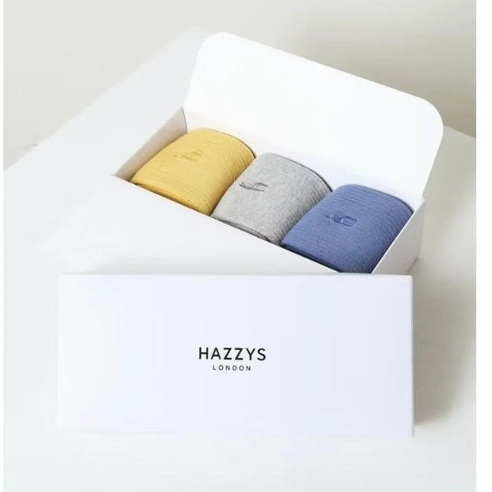 Hazzys Handbag HISS6E202G2 Ribbed 3-Color Women s Mid-Calf Socks 3-Piece Set