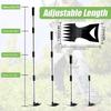 2-in-1 Weed Puller with Long Handle Adjustable Manual Weeder Hand Weed Rake And Heavy Duty Garden Hoe with Gloves