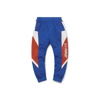 Li Ning CF Series Pantalones Deportivos de Punto con Bloque de Color para Hombre Parte Inferior Azul Tormenta AYKQ807-2