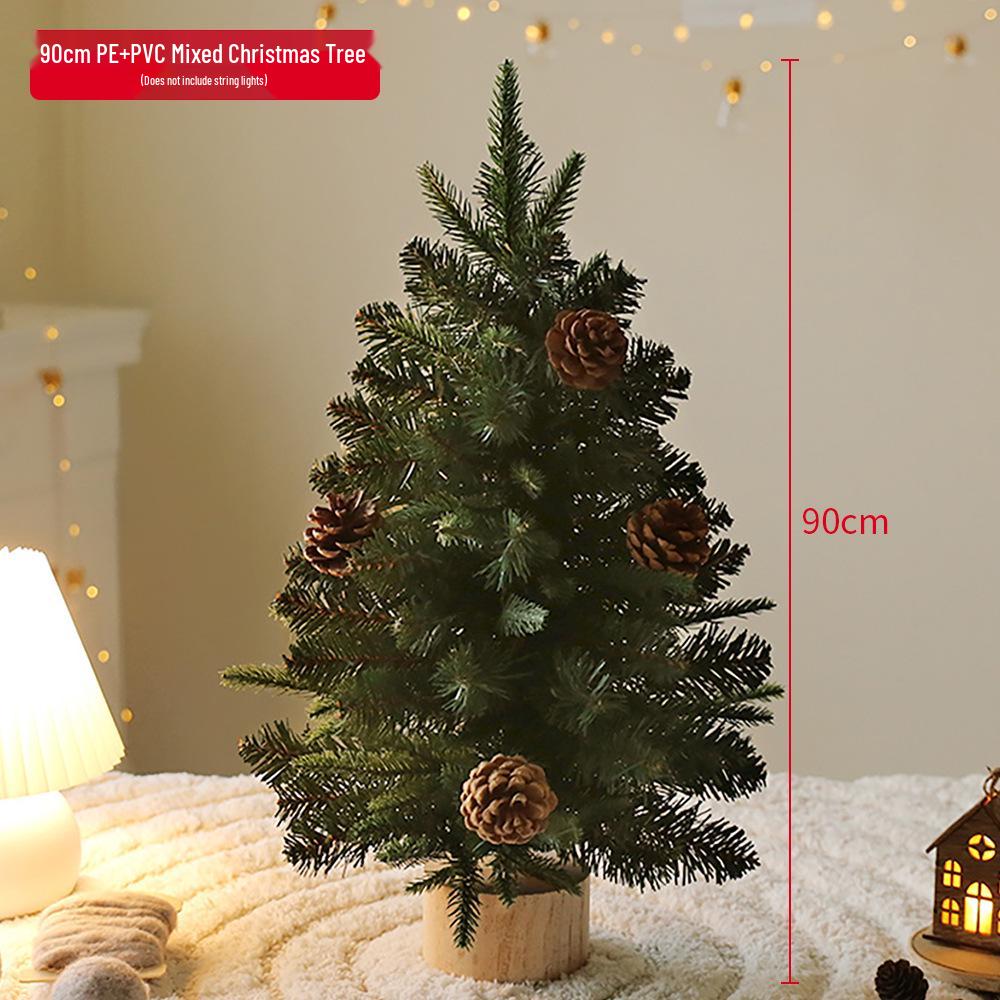 Qingmeng PVC Mixed Desktop Christmas Tree - Available In 45cm, 60cm, and 90cm Sizes