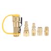 6PCS RV Quick Connect Adapter Fittings 1 4in Brass Shutoff Valve Kit for Trailers Motorhome Camping Vehicle