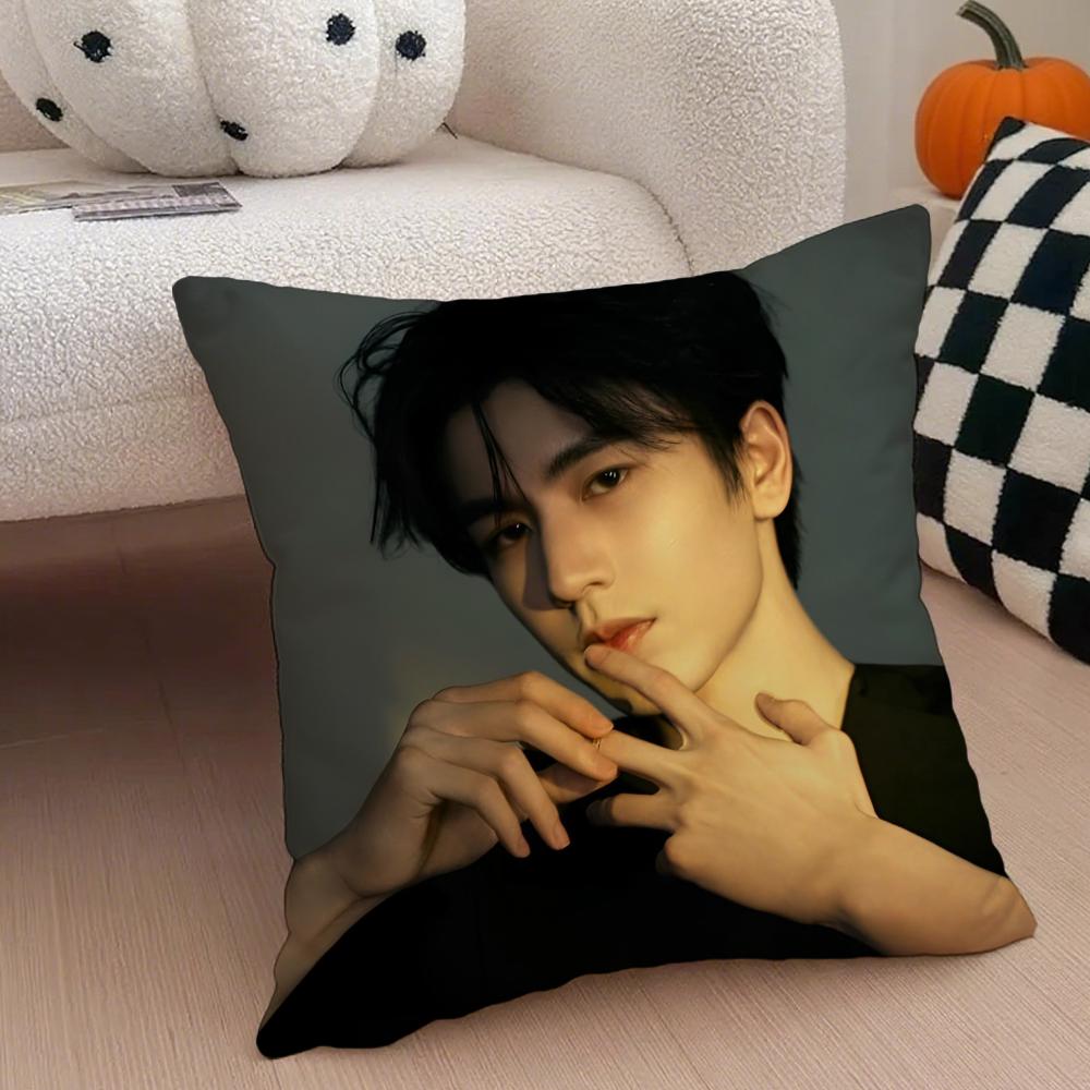 Handsome Versatile Chinese Actor ZZhangLingHe Cushion Cover Throw Pillow Cover Hidden Button Durable Polyester Chair Cushion