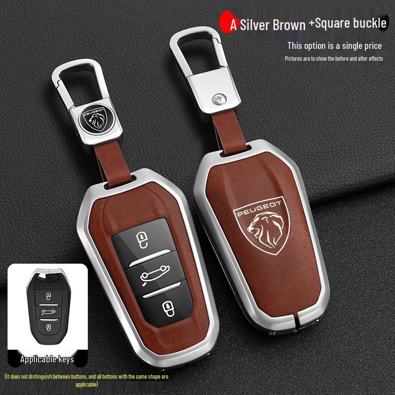 Peugeot 408 Car Key Cover Compatible with 4008, 308, 3008, 508, 5008, 2008 Models - Snap Button Shell