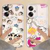 Soft Phone Cover Case for Xiaomi Mi 11 Lite 11T Pro Shin Cartoon Little White