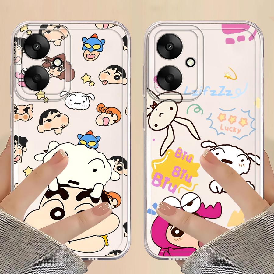 Soft Phone Cover Case for Xiaomi Mi 11 Lite 11T Pro Shin Cartoon Little White