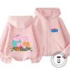 Soft Casual Zipper Hooded Sweatshirt Cute Cartoon Winter Trendy Kids Zipper Hoodie Peppa Pig 3 14 Years