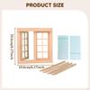 1/12 Dollhouse Window Micro Scene Accessories Prop Blank 16 Grid Double Door Doll House Decors for