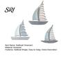 Coastal Wall Hanging 3Pcs/Set Wooden Sailboat Art Nautical Sailing Ship Beach Lake House Decoration Living Room Bathroom Theme Decor Solid Wood