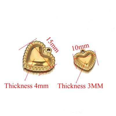 5pcs Stainless Steel Classical Heart Pendant Charms for DIY Jewelry Making Women Necklace Accessories Findings Earrings Supplies