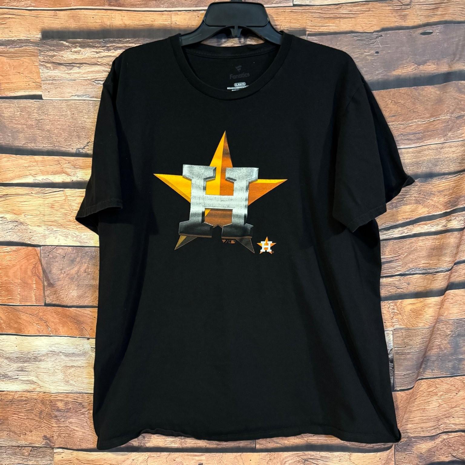 Fanatics Men s XL Black Houston Astros MLB Graphic Crew Neck Unisex T-Shirt XXXL