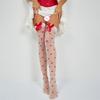 Sexy Bow Heart-Shaped Printing Stockings Pure Desire Lace Stockings For Women
