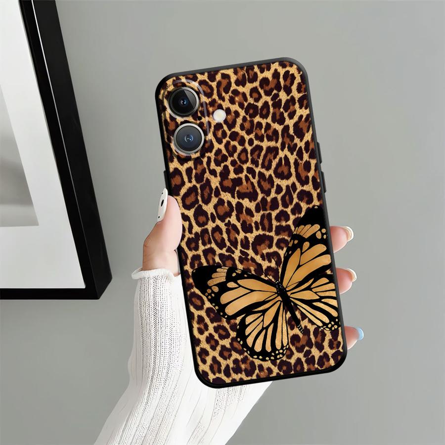 Fashion Leopard Pattern Case for Apple iPhone 17 Pro Max 16 12 15 Pro 7 8 14 13 Air XR XS MAX 11 Funda Phone Cover