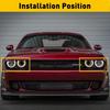 Pair Headlight Front Lamp Bezel Cover Trim Set For Challenger Dodge 2015- EV