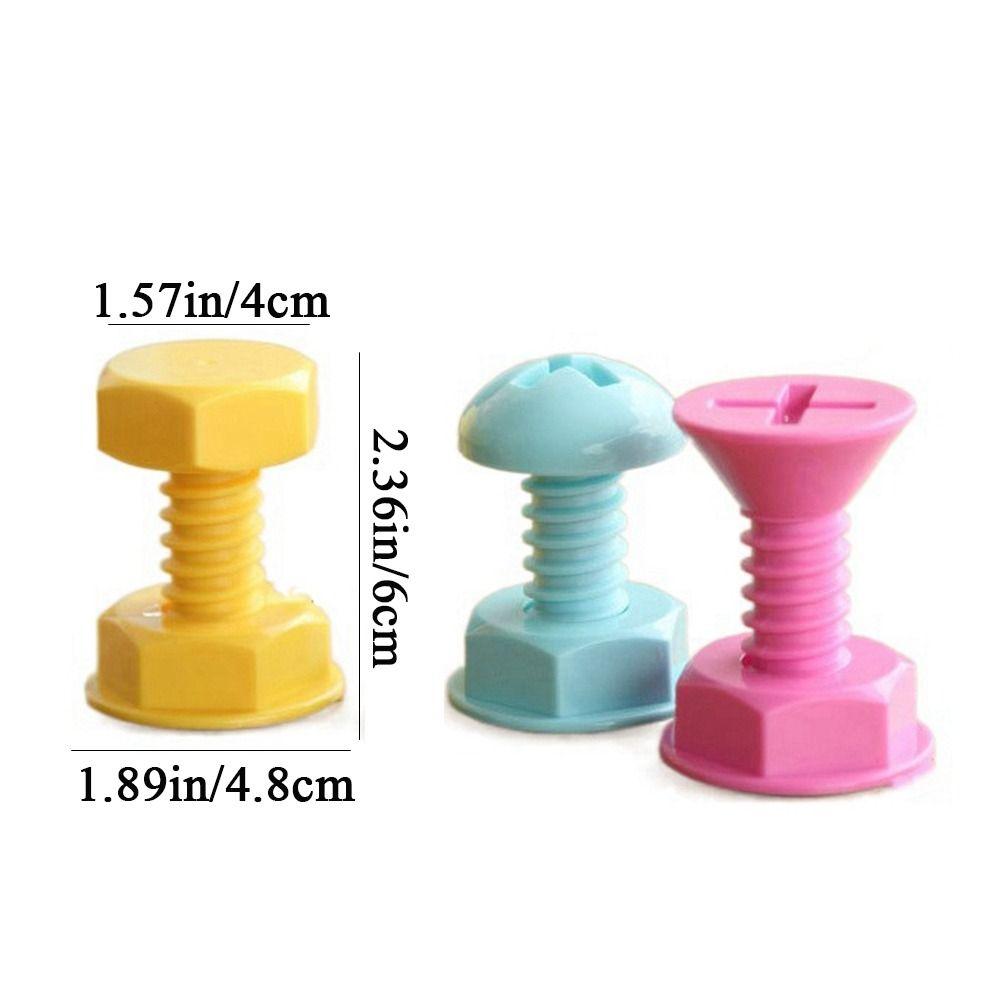 3Pcs Screw Nail Shaped Screw Shaped Hook Plastic Storage Hanger Creative Sticky Hook  Clothes