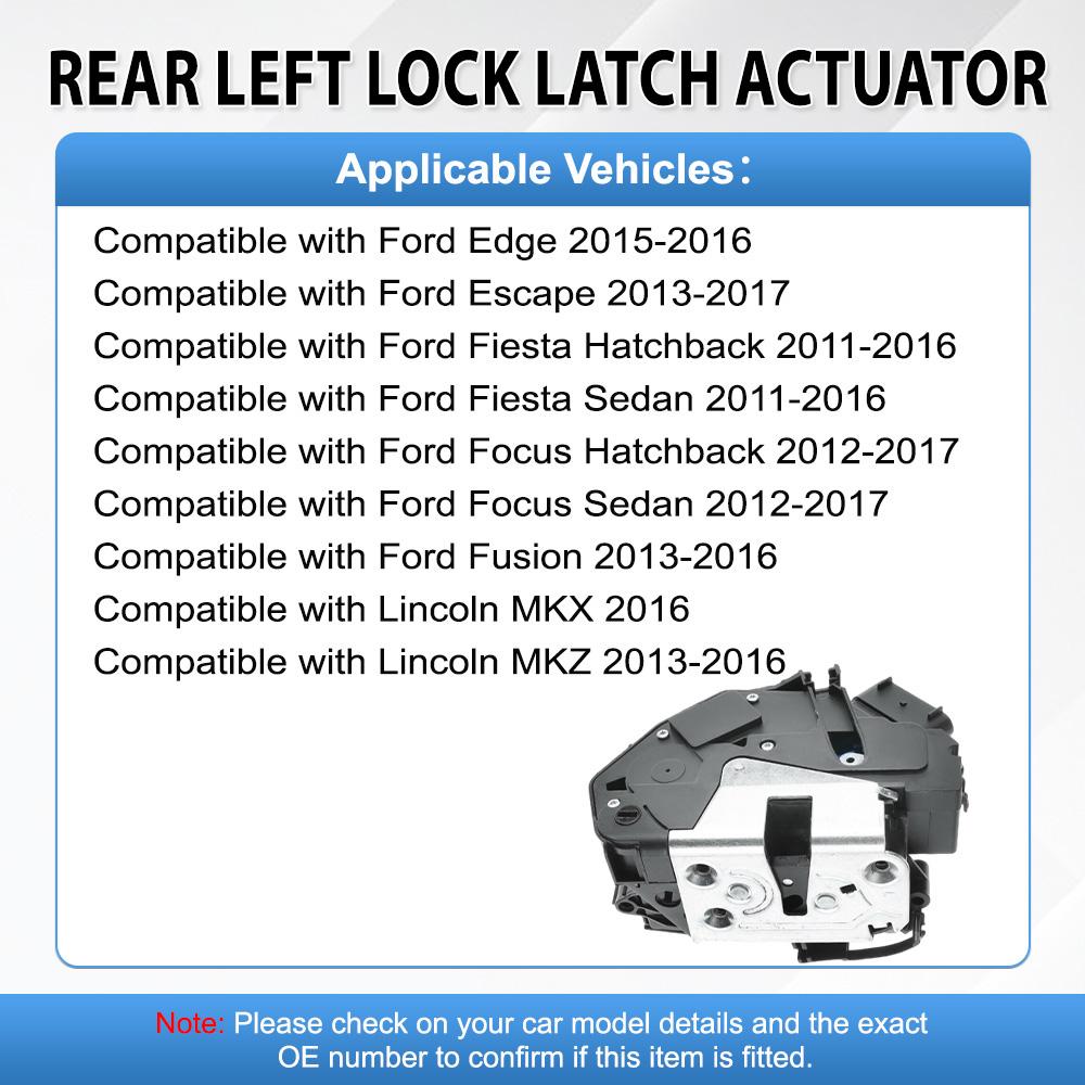 Rear Left Right Door Lock Actuator for Ford Focus 2012-2017 Escape Fiesta Lincoln MKZ MKX BF6AA26413AE AE8Z5426412A