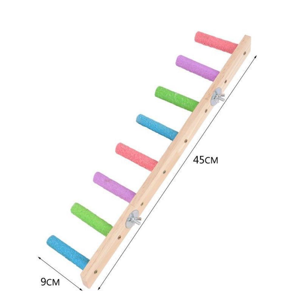 Wood Parrot Ladder Colorful Perches Bird Climbing Toy New Bird Bridge Parrot Toys