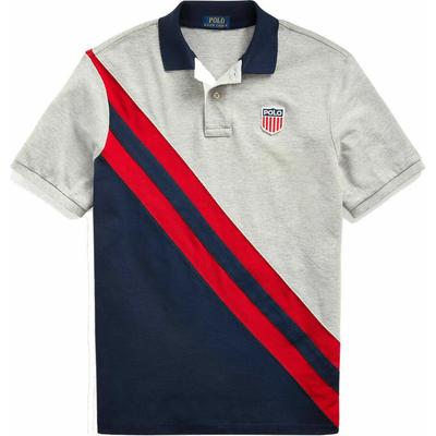 Polo Kleurblok Gestreept Logo Slim Fit Korte Mouw Polo Shirt Heren poloshirts Veelkleurig 710838892-001
