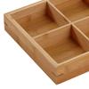 Divided Wooden Tray Multi Compartments Serving Tray for Hot Pot Restaurants Sushi Plate 6